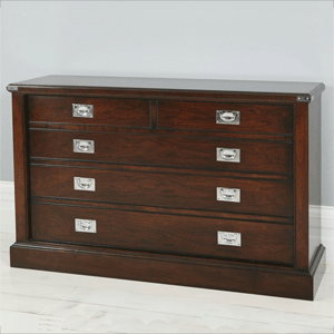 REH Kennedy 4224 Dark Chrome Military Pop Up Plasma Cabinet